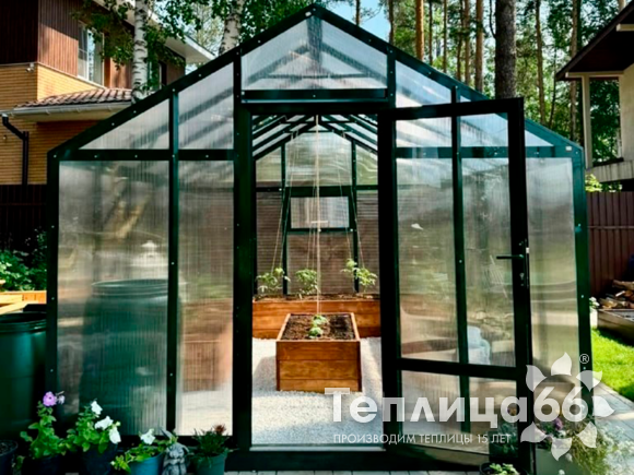 Теплица Рада Гарденикс 3 П под сотовый поликарбонат, ширина 3 м