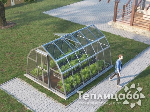 Теплица Рада Волга под стекло, 3х4 метра