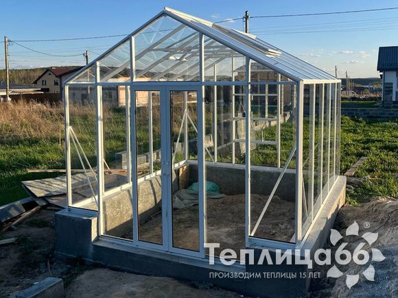 Теплица botanik standard под стекло, ширина 2,8 м